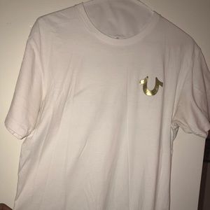 Tru Religion White/ Gold T-Shirt